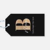 Moderne Mit Monogramm Erstklassigkeit Personalisie Geschenkanhänger (Rückseite Horizontal)