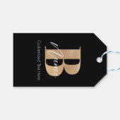 Moderne Mit Monogramm Erstklassigkeit Personalisie Geschenkanhänger (Vorderseite (Horizontal))