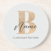 Moderne Mit Monogramm Erstklassigkeit Personalisie Getränkeuntersetzer (Vorne)