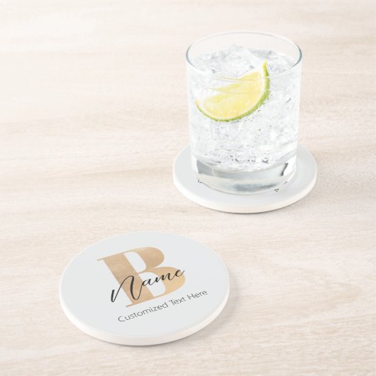 Moderne Mit Monogramm Erstklassigkeit Personalisie Getränkeuntersetzer (Seite)