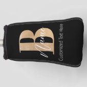 Moderne Mit Monogramm Erstklassigkeit Personalisie Golf Headcover (Vorderseite)