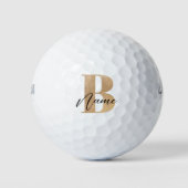 Moderne Mit Monogramm Erstklassigkeit Personalisie Golfball (Vorderseite)