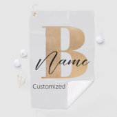 Moderne Mit Monogramm Erstklassigkeit Personalisie Golfhandtuch (Insitu)
