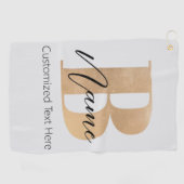 Moderne Mit Monogramm Erstklassigkeit Personalisie Golfhandtuch (Horizontal)