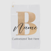 Moderne Mit Monogramm Erstklassigkeit Personalisie Golfhandtuch (Vorderseite)