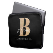 Moderne Mit Monogramm Erstklassigkeit Personalisie Laptopschutzhülle (Vorderseite Links)