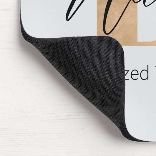 Moderne Mit Monogramm Erstklassigkeit Personalisie Mousepad (Ecke)
