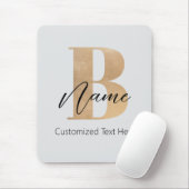 Moderne Mit Monogramm Erstklassigkeit Personalisie Mousepad (Mit Mouse)