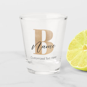 Moderne Mit Monogramm Erstklassigkeit Personalisie Schnapsglas