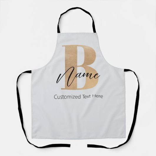Moderne Mit Monogramm Erstklassigkeit Personalisie Schürze (Vorderseite)