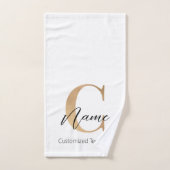 Moderne Mit Monogramm Erstklassigkeit und Name Per Badhandtuch Set (Handtuch)