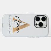 Moderne Mit Monogramm Erstklassigkeit und Name Per Case-Mate iPhone Hülle (Rückseite (Horizontal))