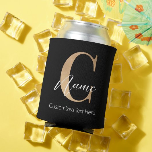 Moderne Mit Monogramm Erstklassigkeit und Name Per Dosenkühler (In Situ Sommer)