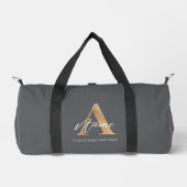 Moderne Mit Monogramm Erstklassigkeit und Name Per Duffle Bag (Vorderseite)