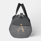Moderne Mit Monogramm Erstklassigkeit und Name Per Duffle Bag (Rechts)