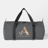 Moderne Mit Monogramm Erstklassigkeit und Name Per Duffle Bag (Rückseite)