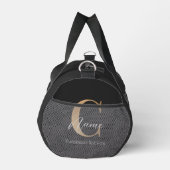 Moderne Mit Monogramm Erstklassigkeit und Name Per Duffle Bag (Rechts)