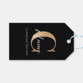 Moderne Mit Monogramm Erstklassigkeit und Name Per Geschenkanhänger (Vorderseite (Horizontal))