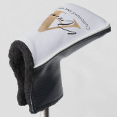 Moderne Mit Monogramm Erstklassigkeit und Name Per Golf Headcover (3/4 Vorderseite)