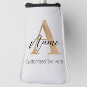 Moderne Mit Monogramm Erstklassigkeit und Name Per Golf Headcover (Rotieren 90)