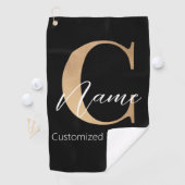 Moderne Mit Monogramm Erstklassigkeit und Name Per Golfhandtuch (Insitu)