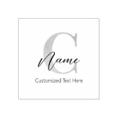 Moderne Mit Monogramm Erstklassigkeit und Name Per Gummistempel (Prägung)