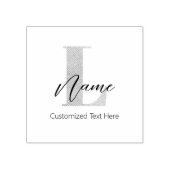Moderne Mit Monogramm Erstklassigkeit und Name Per Gummistempel (Prägung)