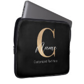 Moderne Mit Monogramm Erstklassigkeit und Name Per Laptopschutzhülle (Vorne Rechts)