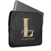 Moderne Mit Monogramm Erstklassigkeit und Name Per Laptopschutzhülle (Vorne Rechts)