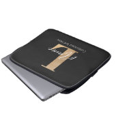 Moderne Mit Monogramm Erstklassigkeit und Name Per Laptopschutzhülle (Vorne Knopf)