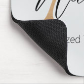 Moderne Mit Monogramm Erstklassigkeit und Name Per Mousepad (Ecke)