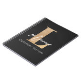 Moderne Mit Monogramm Erstklassigkeit und Name Per Notizblock (Linke Seite)