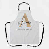 Moderne Mit Monogramm Erstklassigkeit und Name Per Schürze (Vorderseite)