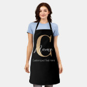 Moderne Mit Monogramm Erstklassigkeit und Name Per Schürze (Getragen)