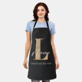 Moderne Mit Monogramm Erstklassigkeit und Name Per Schürze (Getragen)