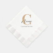 Moderne Mit Monogramm Erstklassigkeit und Name Per Serviette (Ecke)