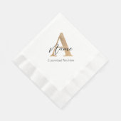 Moderne Mit Monogramm Erstklassigkeit und Name Per Serviette (Ecke)