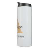 Moderne Mit Monogramm Erstklassigkeit und Name Per Thermosbecher (Nach rechts gedreht)