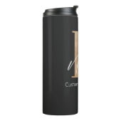 Moderne Mit Monogramm Erstklassigkeit und Name Per Thermosbecher (Nach links gedreht)