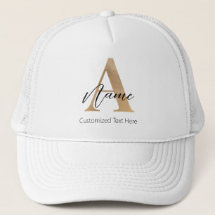 Moderne Mit Monogramm Erstklassigkeit und Name Per Truckerkappe