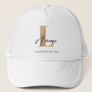 Moderne Mit Monogramm Erstklassigkeit und Name Per Truckerkappe