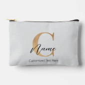 Moderne Mit Monogramm Erstklassigkeit und Name Per Zubehörtasche (Vorderseite)