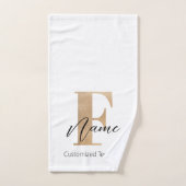 Moderne Mit Monogramm Erstklassigkeit von F & Name Badhandtuch Set (Handtuch)