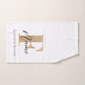 Moderne Mit Monogramm Erstklassigkeit von F & Name Badhandtuch Set (Handtuch)