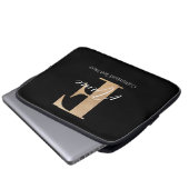 Moderne Mit Monogramm Erstklassigkeit von F & Name Laptopschutzhülle (Vorne Knopf)
