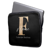 Moderne Mit Monogramm Erstklassigkeit von F & Name Laptopschutzhülle (Vorderseite Links)