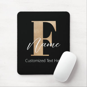 Moderne Mit Monogramm Erstklassigkeit von F & Name Mousepad