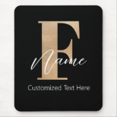 Moderne Mit Monogramm Erstklassigkeit von F & Name Mousepad (Vorne)