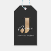 Moderne Mit Monogramm Erstklassigkeit von J & Name Geschenkanhänger (Rückseite)