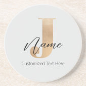 Moderne Mit Monogramm Erstklassigkeit von J & Name Getränkeuntersetzer (Vorne)